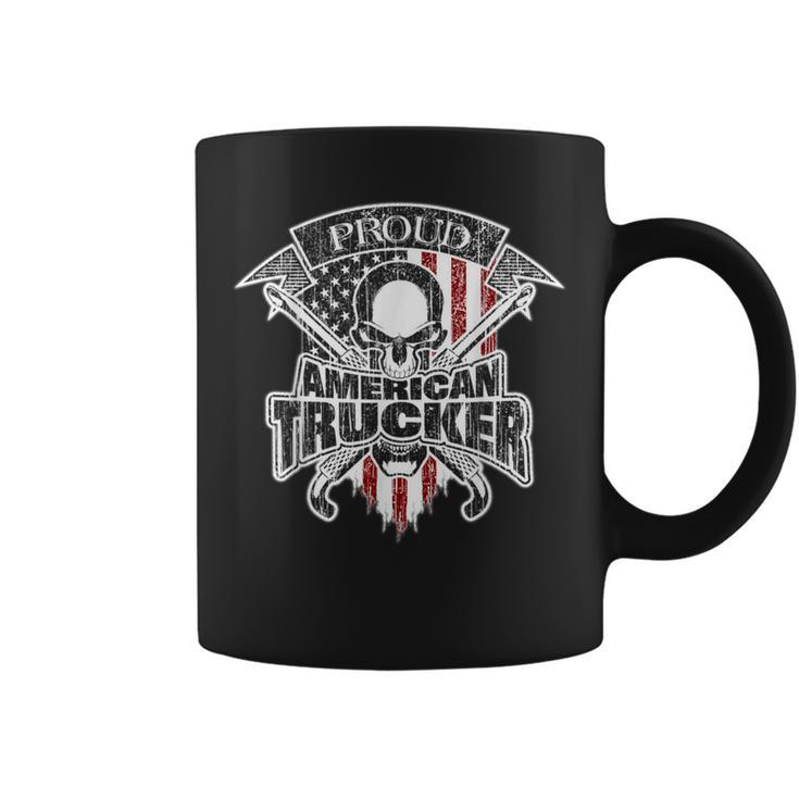 Trucking American Flag Trucker Coffee Mug