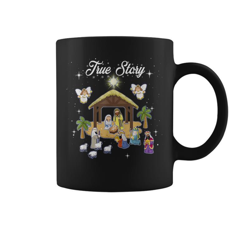 True Story Of Jesus Birth Christmas Nativity Catholic Coffee Mug