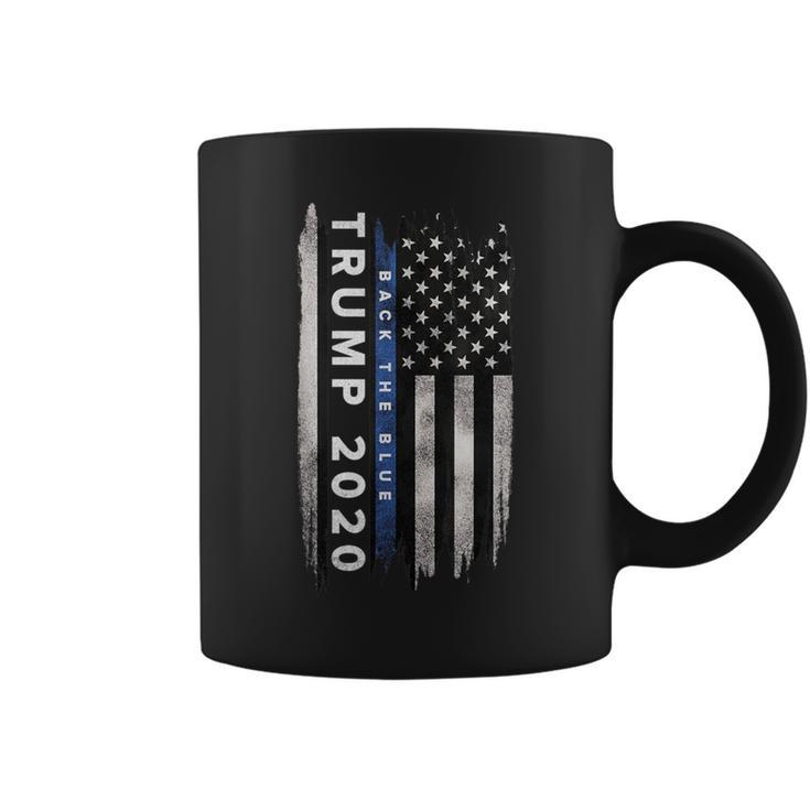 Trump Back The Blue Pro Trump Thin Blue Line Us Flag Coffee Mug