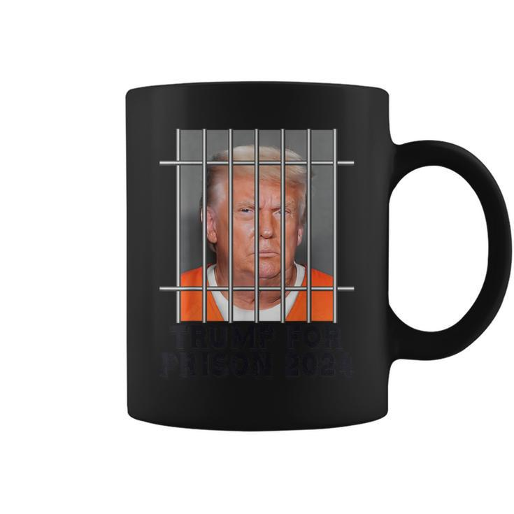 Trump Not Guilty Hot Orange Jumpsuit Parody Behind Bars Coffee Mug