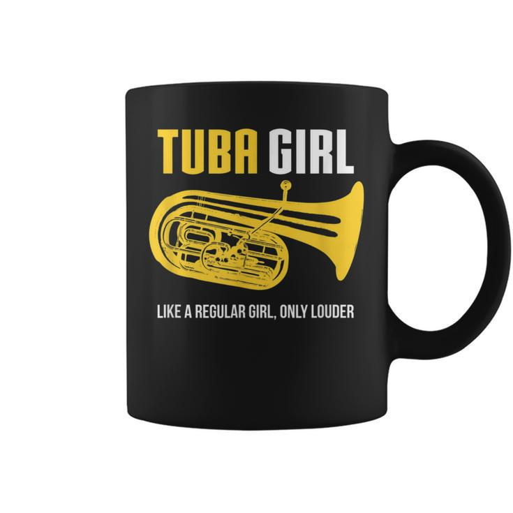 Tuba Girl  Cute Marching Band Coffee Mug