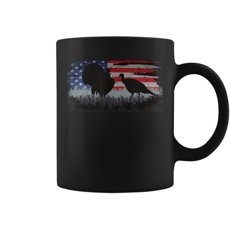 Turkey Hunter Fun Turkey Hunting Patriotic Usa Flag Coffee Mug