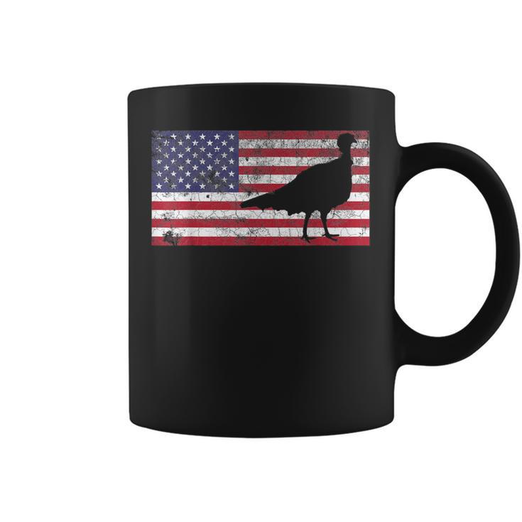 Turkey Hunting T American Flag Usa 4Th Of July Bird Coffee Mug