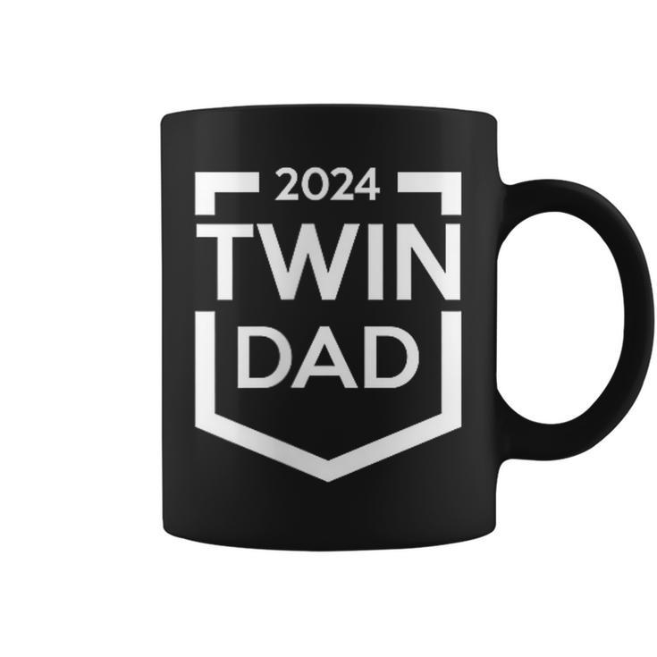 Twin Dad Est 2024 Twin Dad To Be New Daddy Iii Coffee Mug