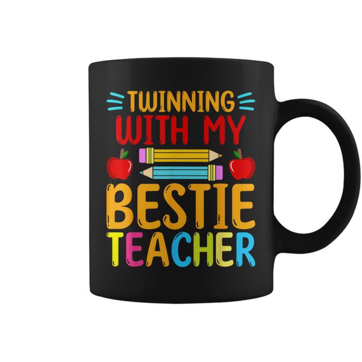 Twinning With My Bestie Teacher Boy Spirit Week Twin Day Coffee Mug