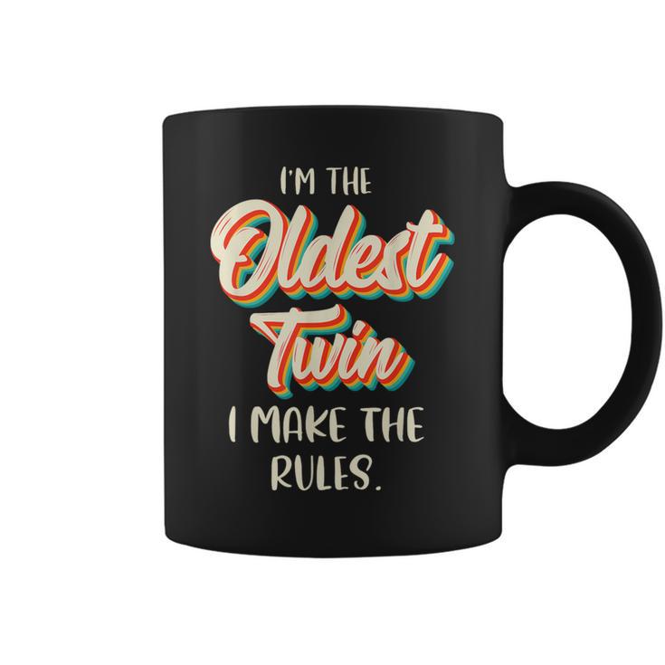 Twins Matching Birthday Sibling Oldest Twin Coffee Mug