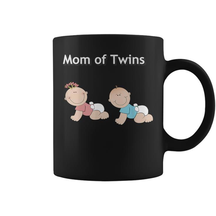 Twins Mom Two Babies In One One Girl One Boy Coffee Mug