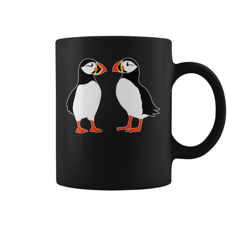 Two Cute Puffin Tassen