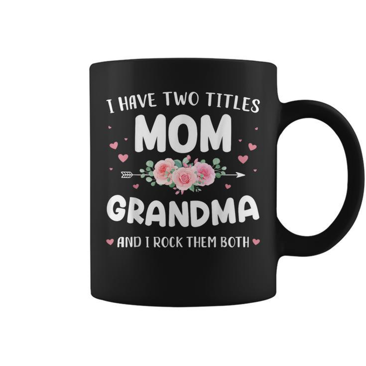 Two Titles Mom Grandma Rock Christmas Birthday Coffee Mug