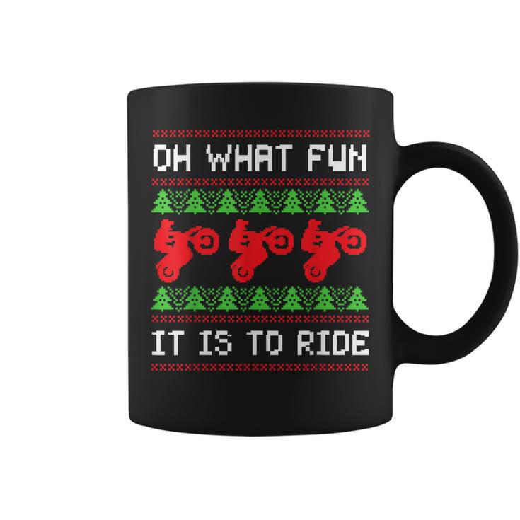 Ugly Christmas Motocross Dirt Motorcycle Bike Motorbike Coffee Mug