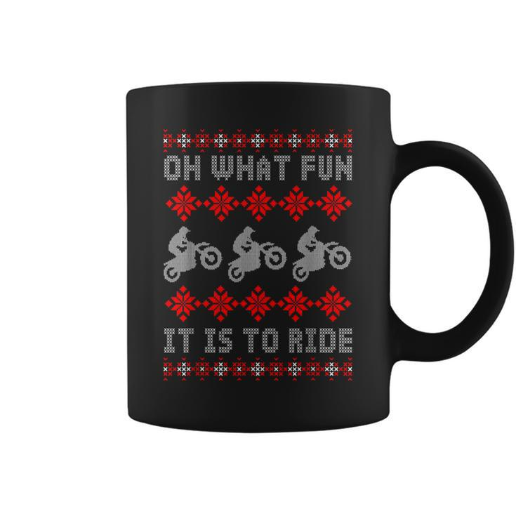 Ugly Christmas Motorcycle Motocross Dirt Bike Enduro Coffee Mug