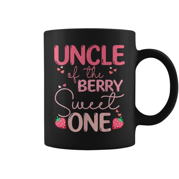 Uncle Of The Berry Sweet One Strawberry First Birthday Coffee Mug