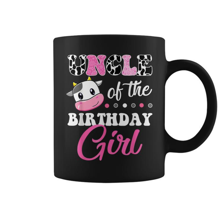 Uncle Of The Birthday Girl Family Matching Farm Cow Coffee Mug
