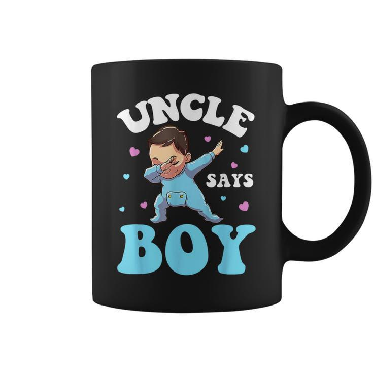 Uncle Says Boy Gender Reveal Baby Dabbing Coffee Mug