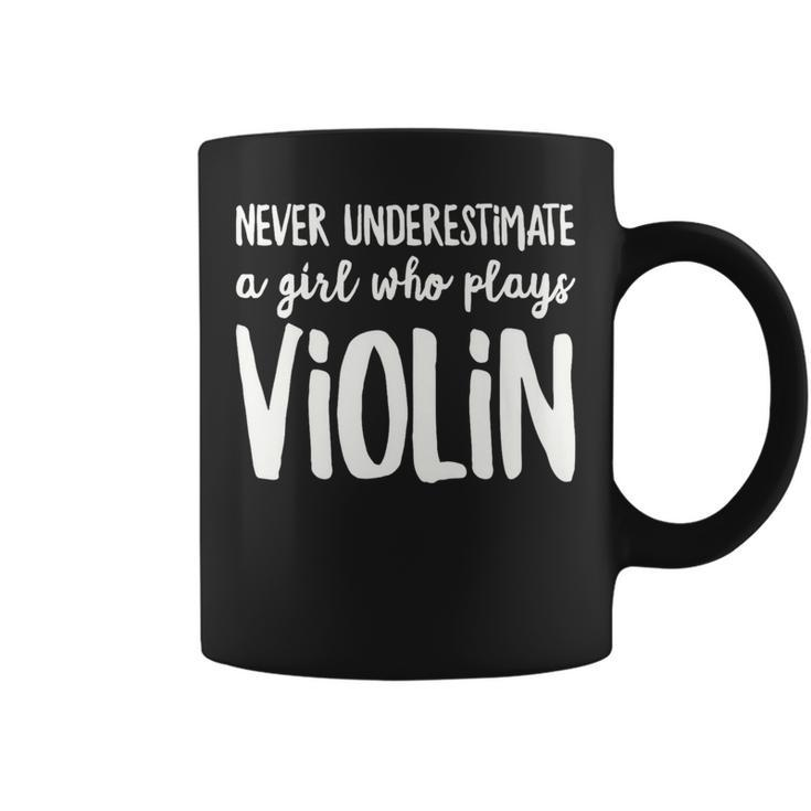 Never Underestimate A Girl Who Plays Violin Player Coffee Mug