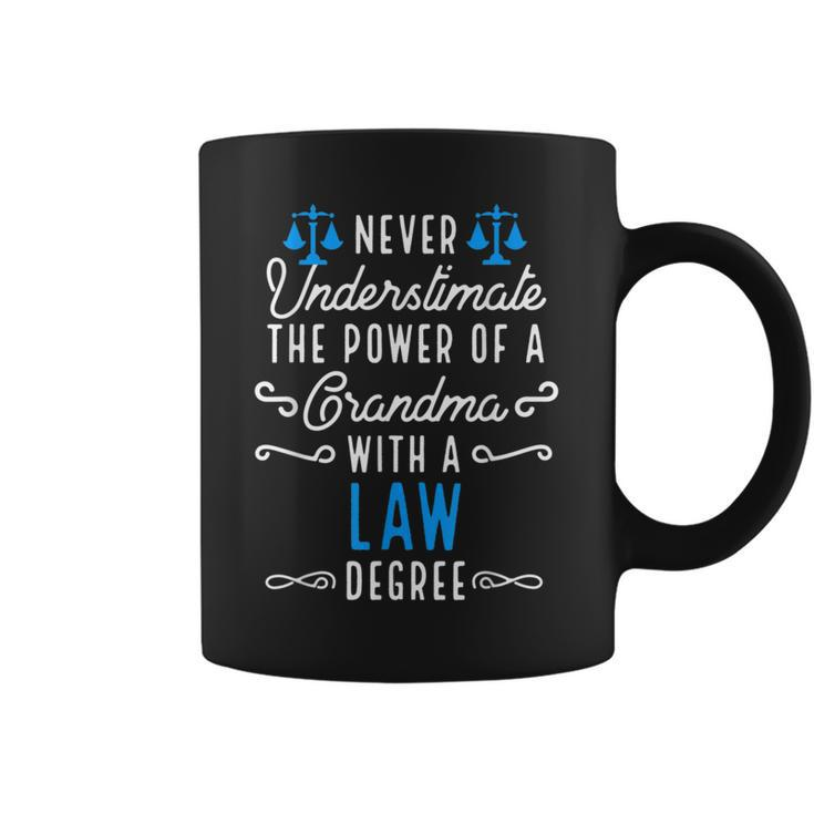 Never Underestimate Grandma With Law Degree Fun Cute Coffee Mug