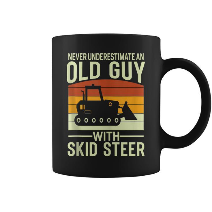 Never Underestimate Old Guy With A Skid Sr Construction Coffee Mug