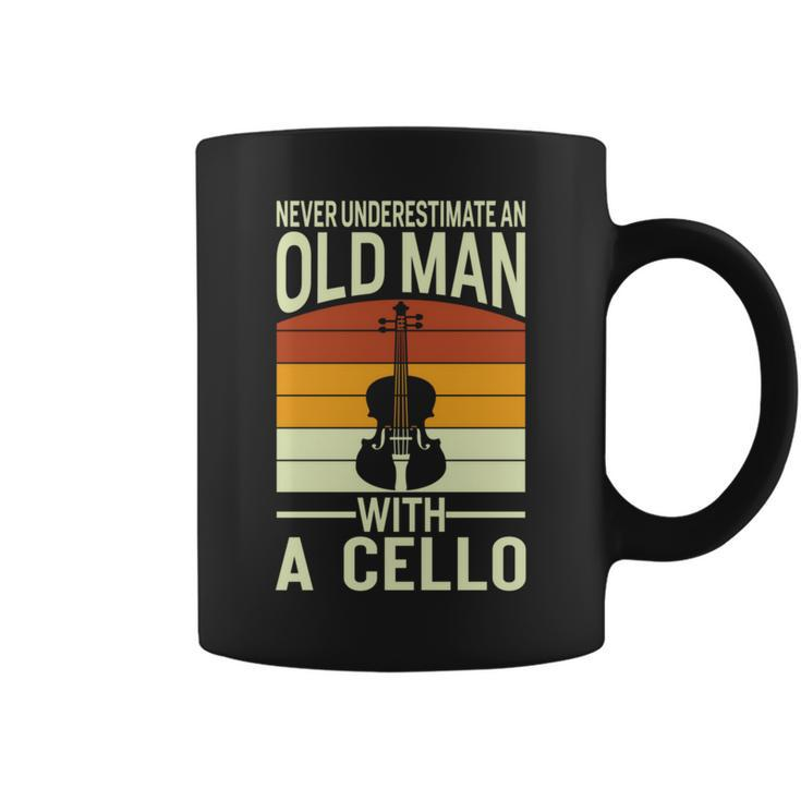 Never Underestimate An Old Man With Cello Musician Cellist Coffee Mug