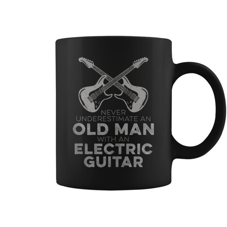 Never Underestimate An Old Man With An Electric Guitar Humor Coffee Mug