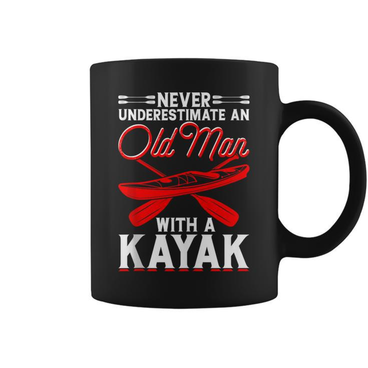 Never Underestimate An Old Man With A Kayak Kayaking Coffee Mug