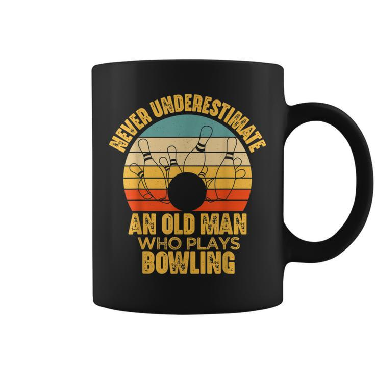 Never Underestimate An Old Man Who Plays Bowling Coffee Mug