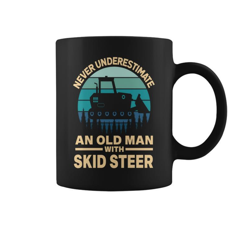 Never Underestimate Old Man With A Skid Sr Construction Coffee Mug