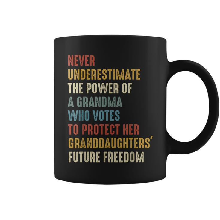 Never Underestimate The Power Of A Grandma Who Votes Coffee Mug