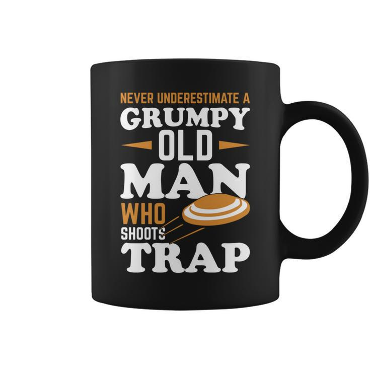 Never Underestimate Trap Shooting Old Man Coffee Mug