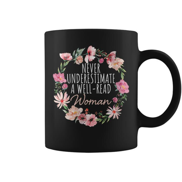 Never Underestimate Well-Read Woman Coffee Mug