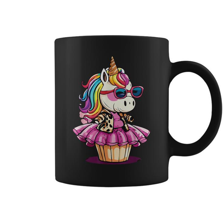 Unicorn Cupcake Cute Leopard Print Rainbow Unicorn Party Coffee Mug