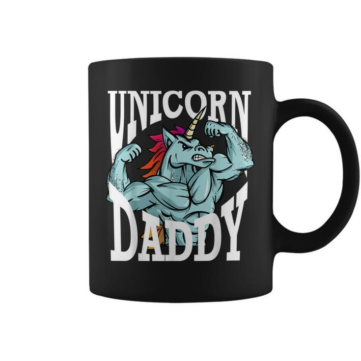 Unicorn Daddy Unicorn Muscle Gym Dad Coffee Mug