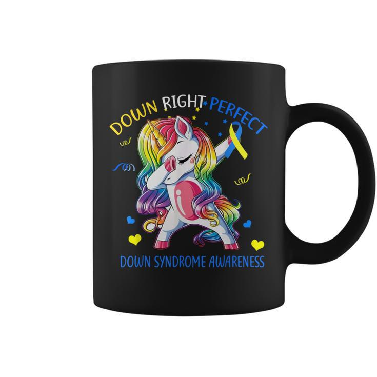 Unicorn Down Right Perfect Down Syndrome Awareness Coffee Mug