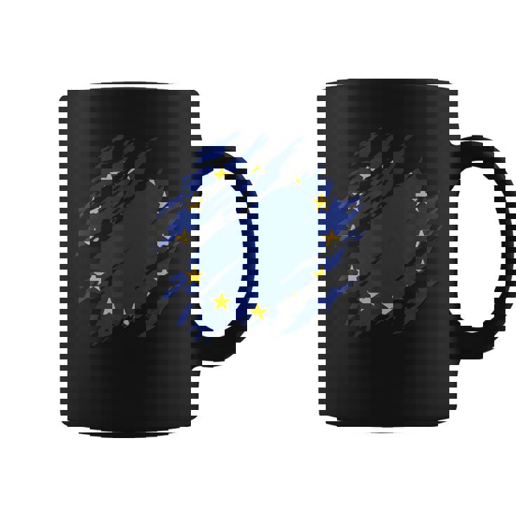 Unión Europea Bandera Europa Europa Bandera Europa Taza de café