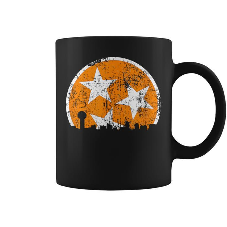 Unique Orange & White Tennessee State Flag Knoxville Skyline Coffee Mug