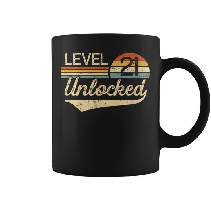 Unlocked Level 21 Vintage 21St Birthday Coffee Mug