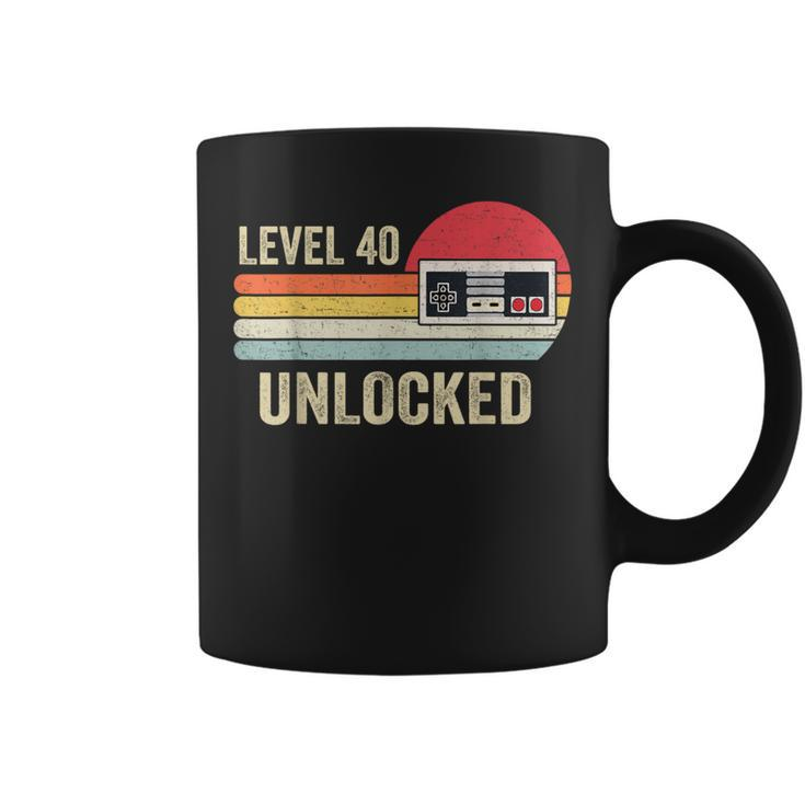Unlocked Level 40 Birthday Video Game Controller Coffee Mug