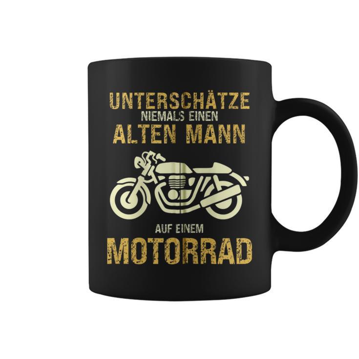 Unterschätze Niemals Alten Mann Motorrad Opa Papa Geschenk Kapuzenjacke Tassen