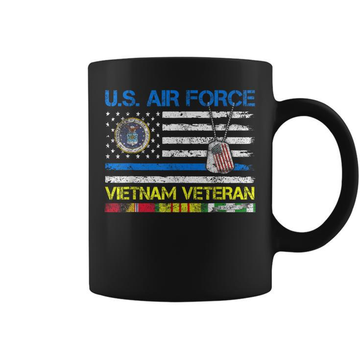 US Air Force Vietnam Veteran Usaf Veteran Flag Vintage Coffee Mug