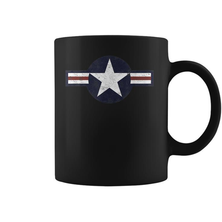 Us Airforce Star Roundel Distressed Veteran Coffee Mug