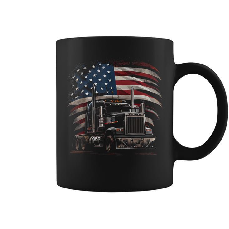 Us American Flag Trucker Truck Driver Tassen