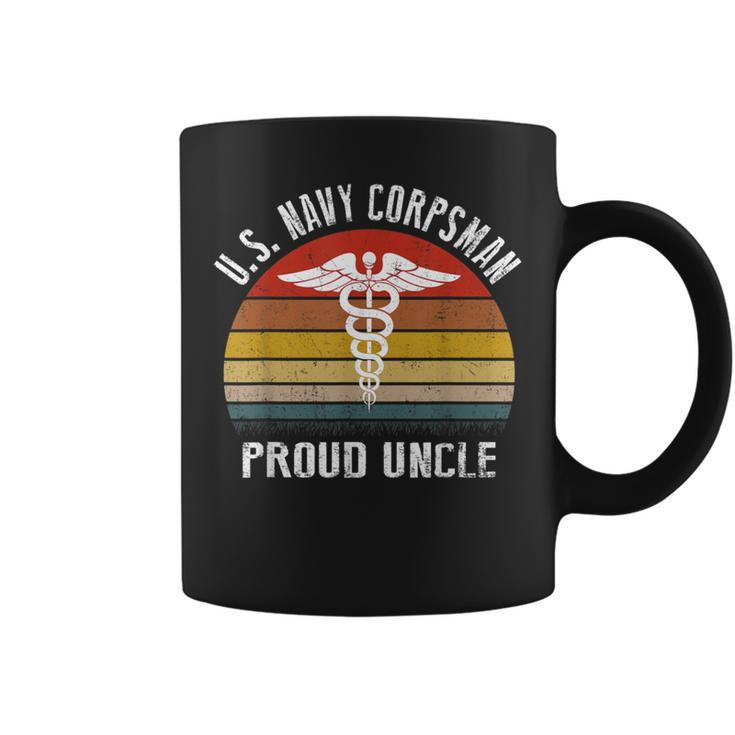 Us Navy Corpsman Proud Uncle Vintage  Coffee Mug