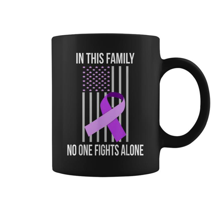 Usa Flag Alzheimer Ribbon Alzheimer Disease Awareness Coffee Mug