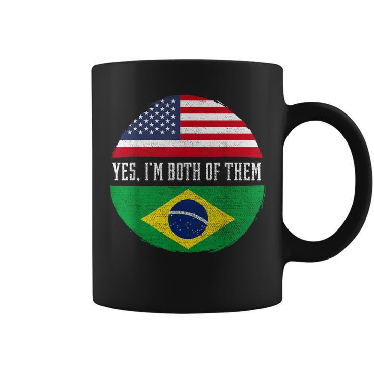 Usa Flag Brazil Heritage Dna Coffee Mug