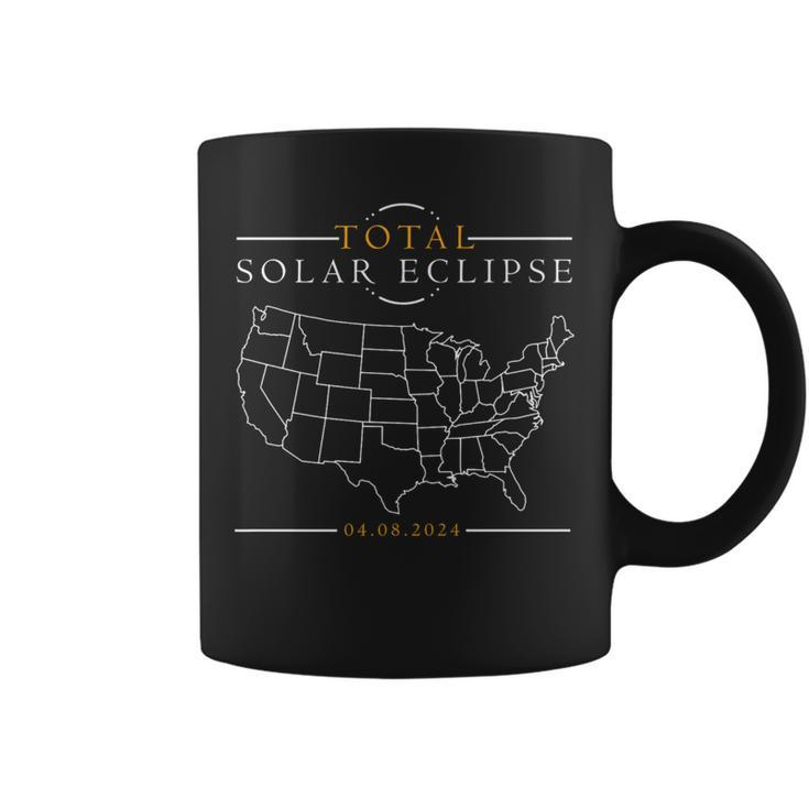 Usa Map Total Solar Eclipse 2024 Coffee Mug