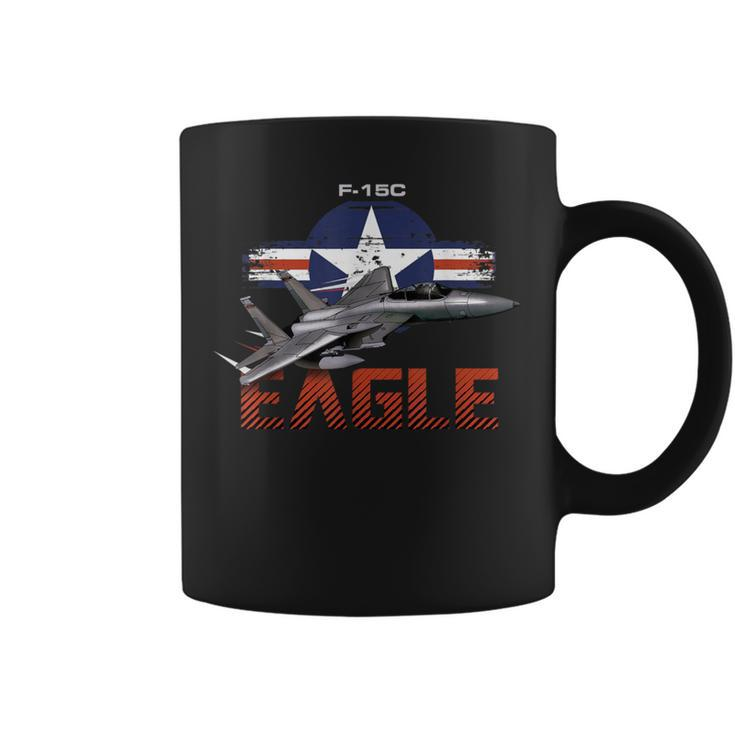 Usa Military Warbird F15 Eagle Military Airplane Coffee Mug