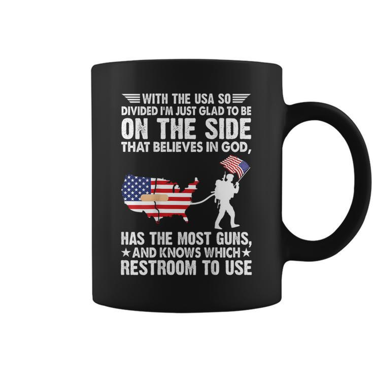 With The Usa So Divide I'm Just Glad To Be On The Side -Back Coffee Mug