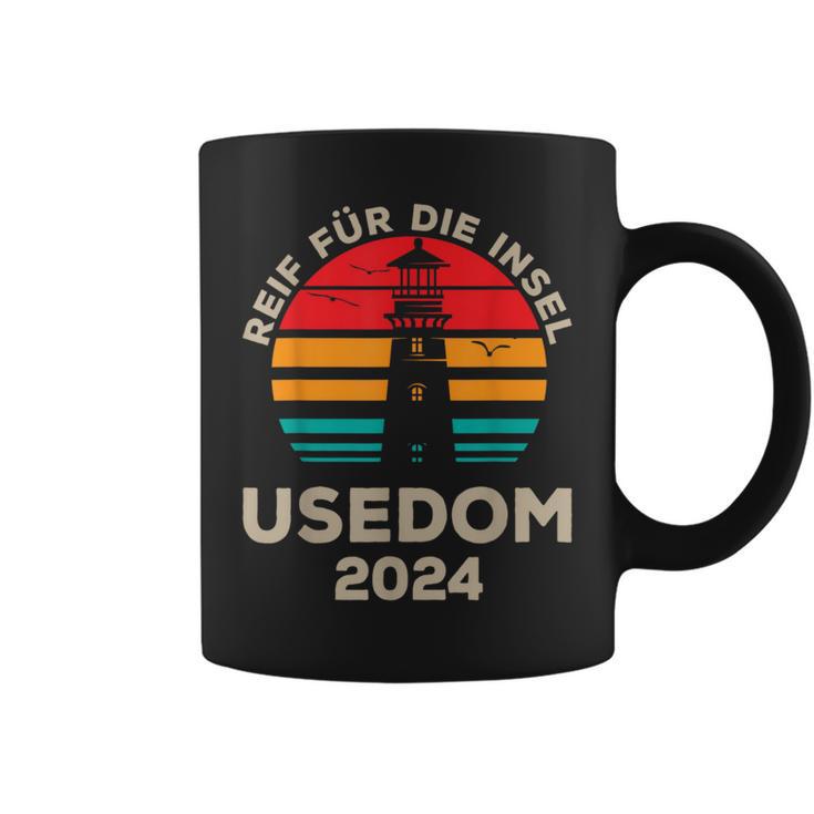 Usedom 2024 Inselreif Leuchtturm Motiv Tassen