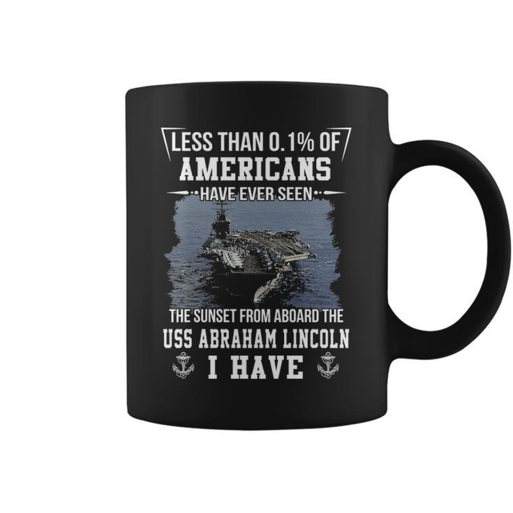 Uss Abraham Lincoln 72 Sunset Coffee Mug