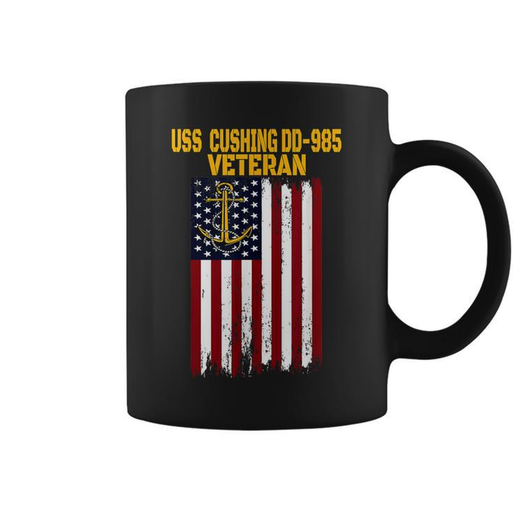 Uss Cushing Dd-985 Warship Veteran Day Fathers Day Dad Son Coffee Mug