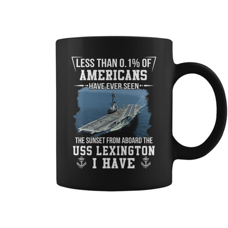 Uss Lexington Cv 16 Cva 16 Cvt 16 Sunset Coffee Mug